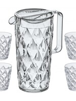 Koziol Koziol Crystal Karaf - 1,6 L - transparant helder - set met 4 glazen