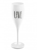 Koziol Koziol Champagneglas - Cheers No.1 Love - 100 ml - Cotton white - Set van 5