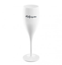 Koziol Koziol Champagneglas - Cheers No.1 Selfiequeen - 100 ml - Cotton white - Set van 5