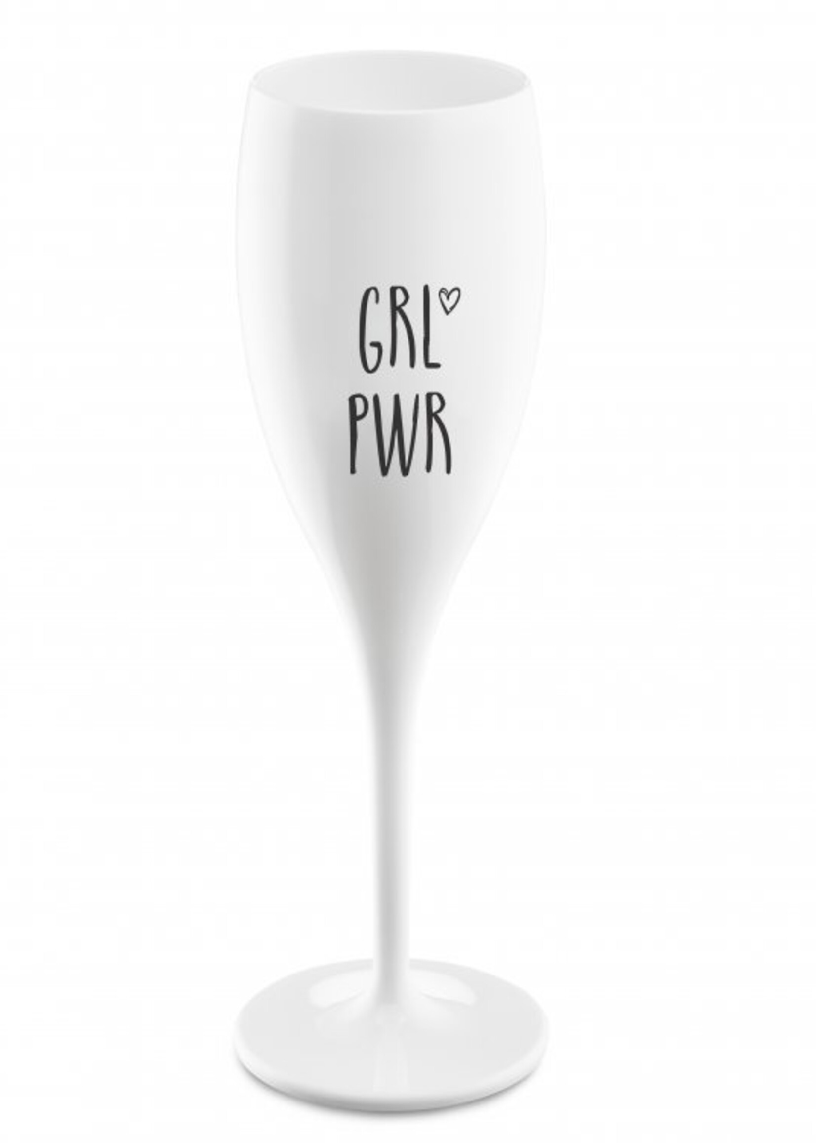 Koziol Koziol Champagneglas - Cheers No.1 Girl Power - 100 ml - Cotton white - Set van 6