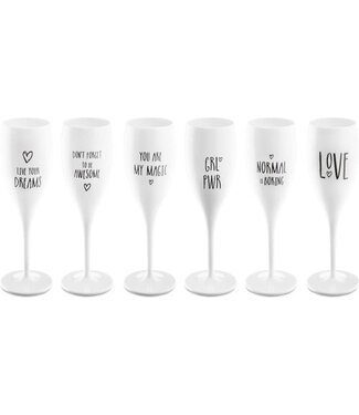 Koziol Verres à champagne Koziol - Cheers No.1 - lot de 6 - assortiment