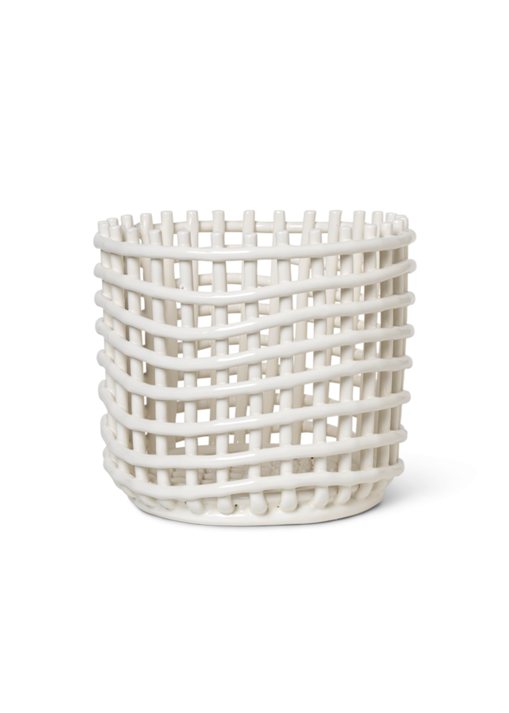 Ferm Living Ferm Living Panier en céramique Large blanc