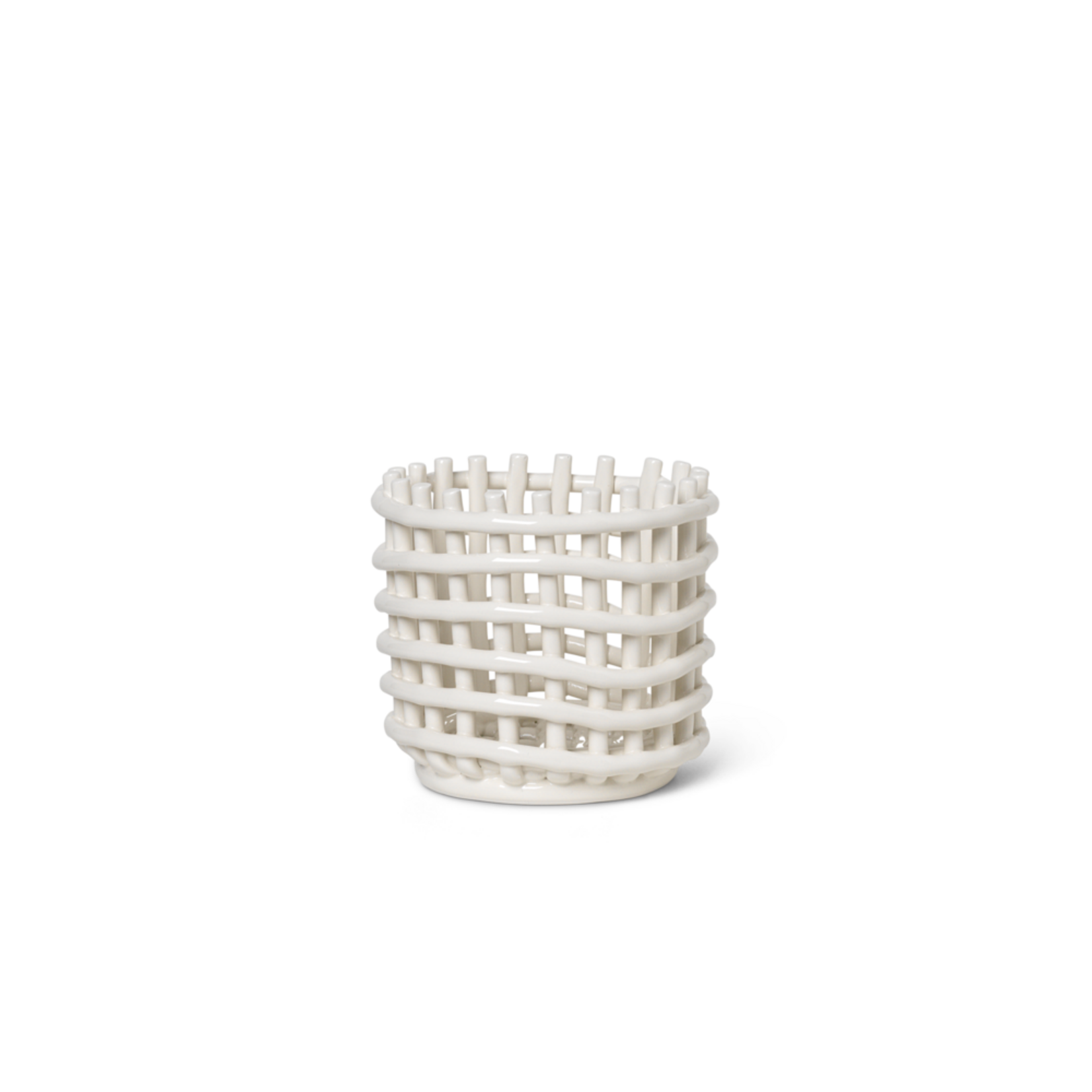 Ferm Living Ferm Living Panier en céramique Petit blanc