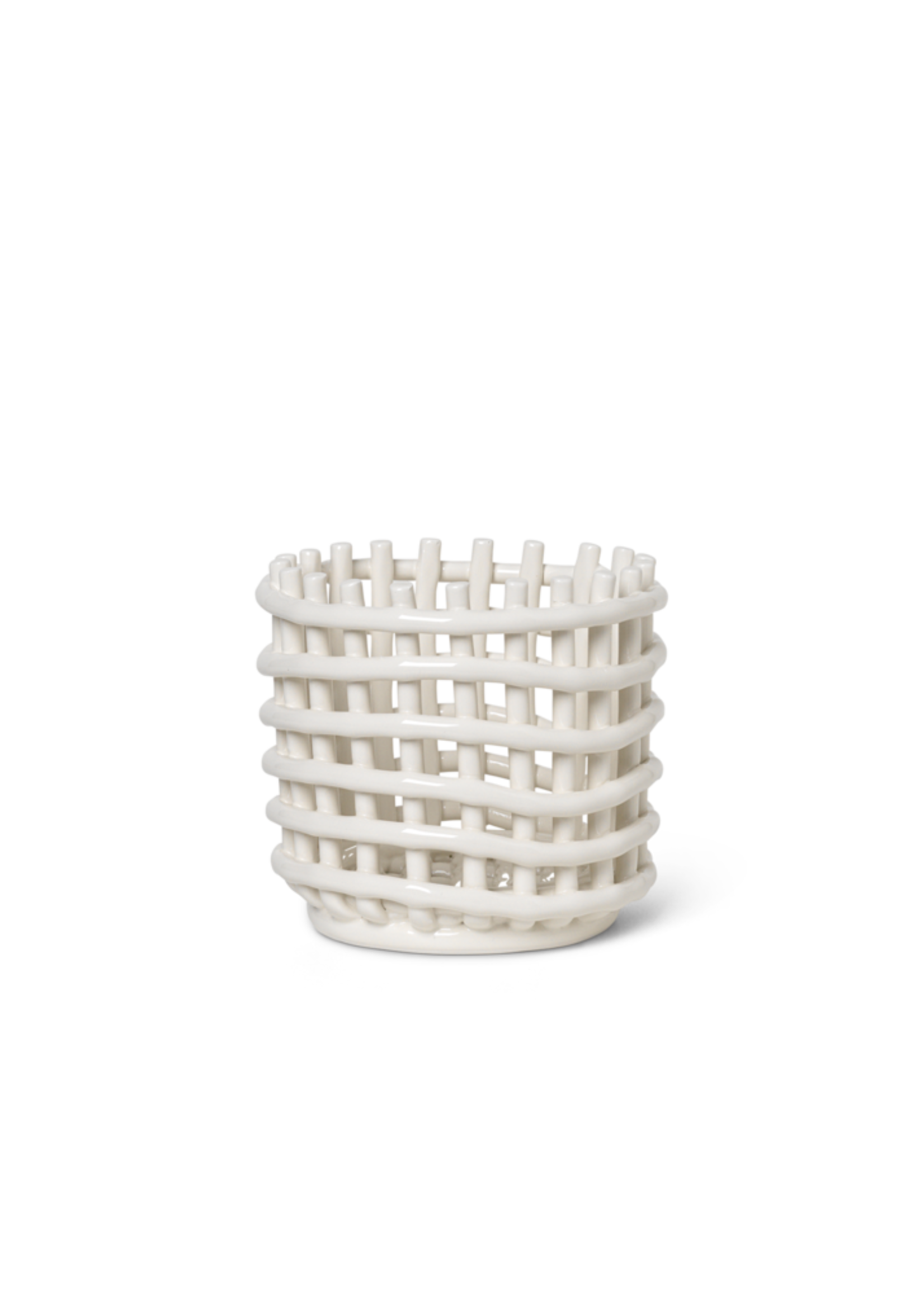 Ferm Living Ferm Living Panier en céramique Petit blanc