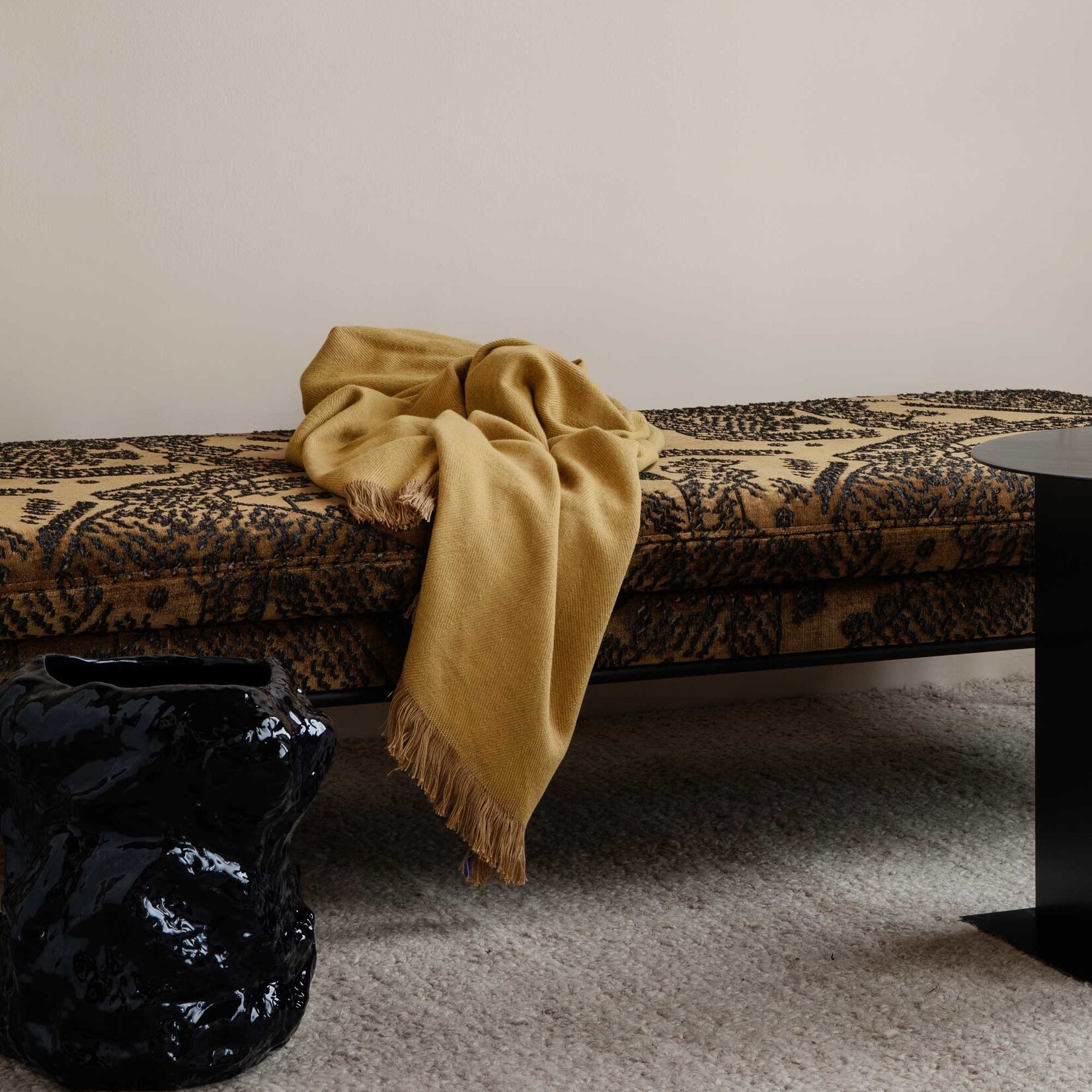 Ferm Living Ferm Living Herringbone Deken mosterd