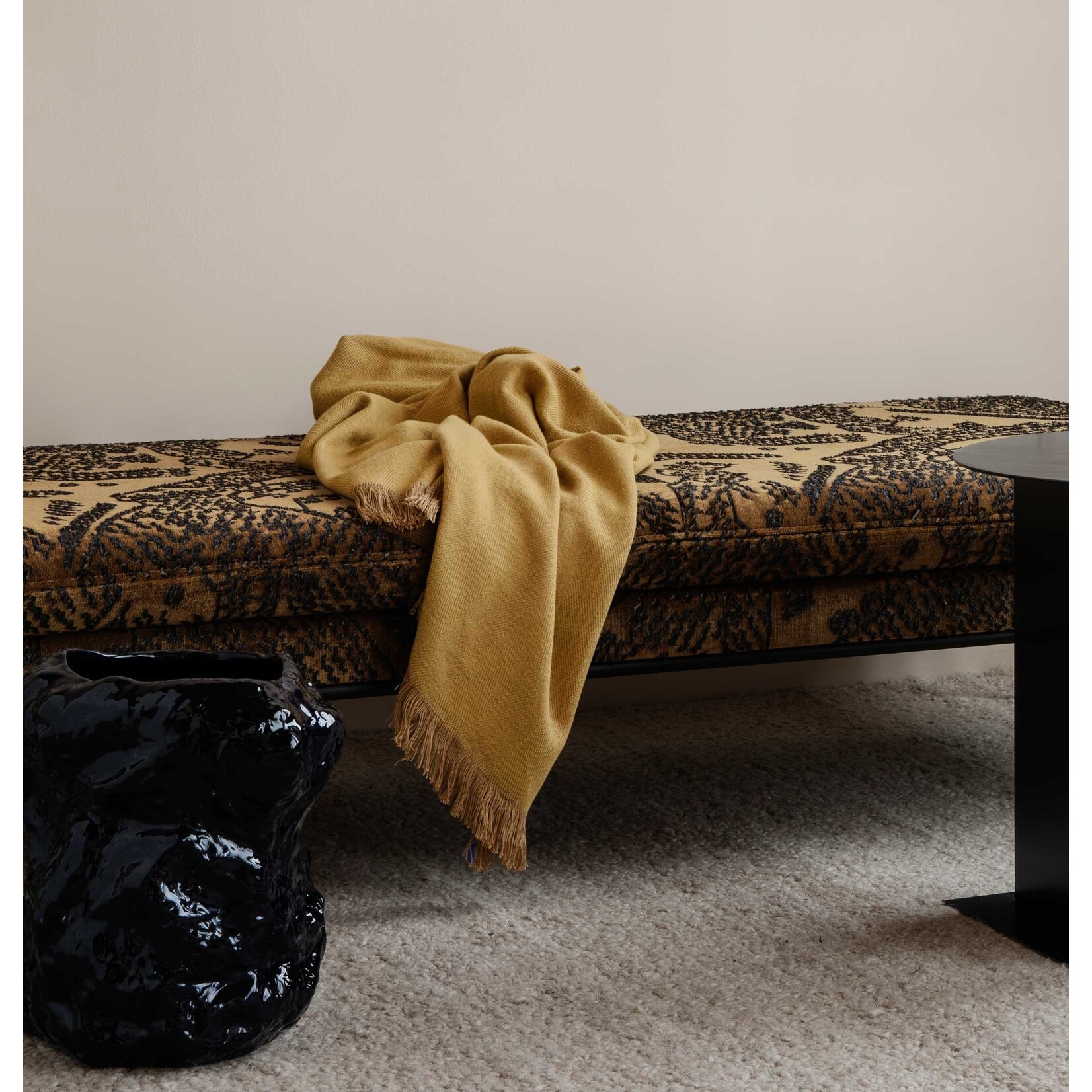 Ferm Living Ferm Living Herringbone Deken mosterd