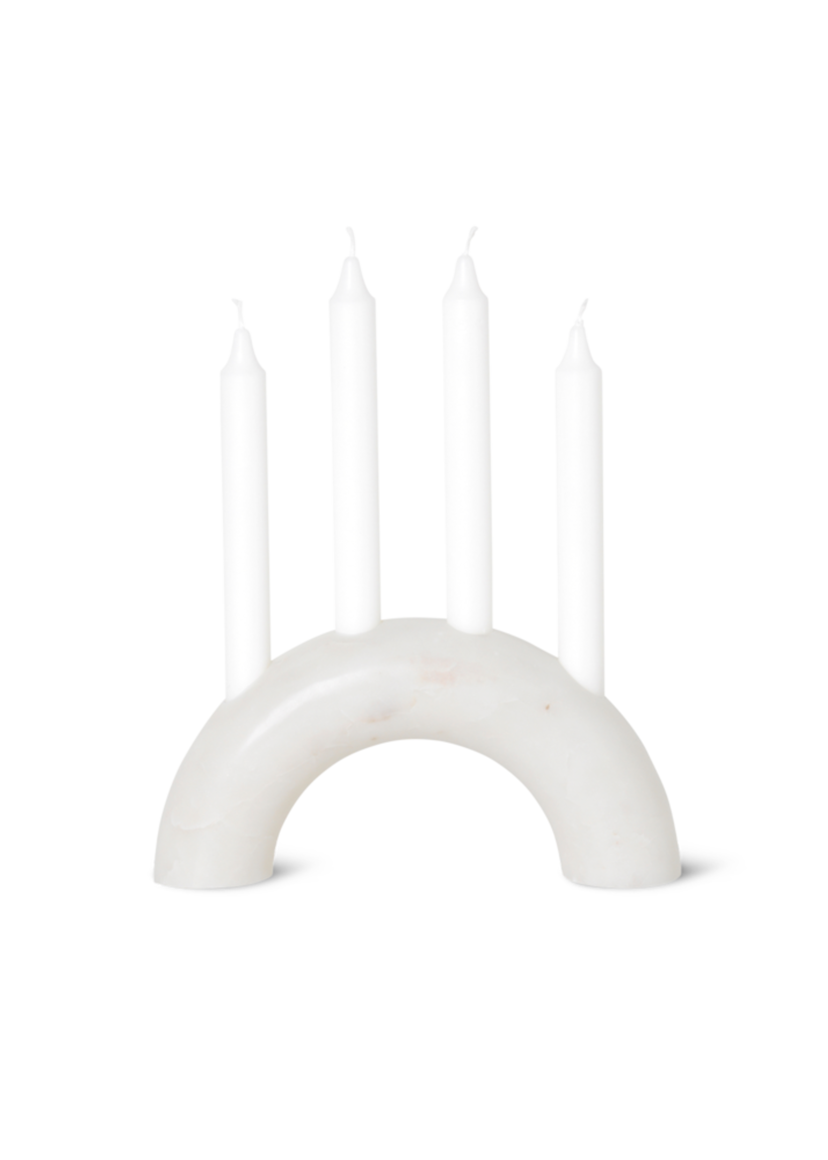 Ferm Living Ferm Living Bougeoir Bow Marble blanc