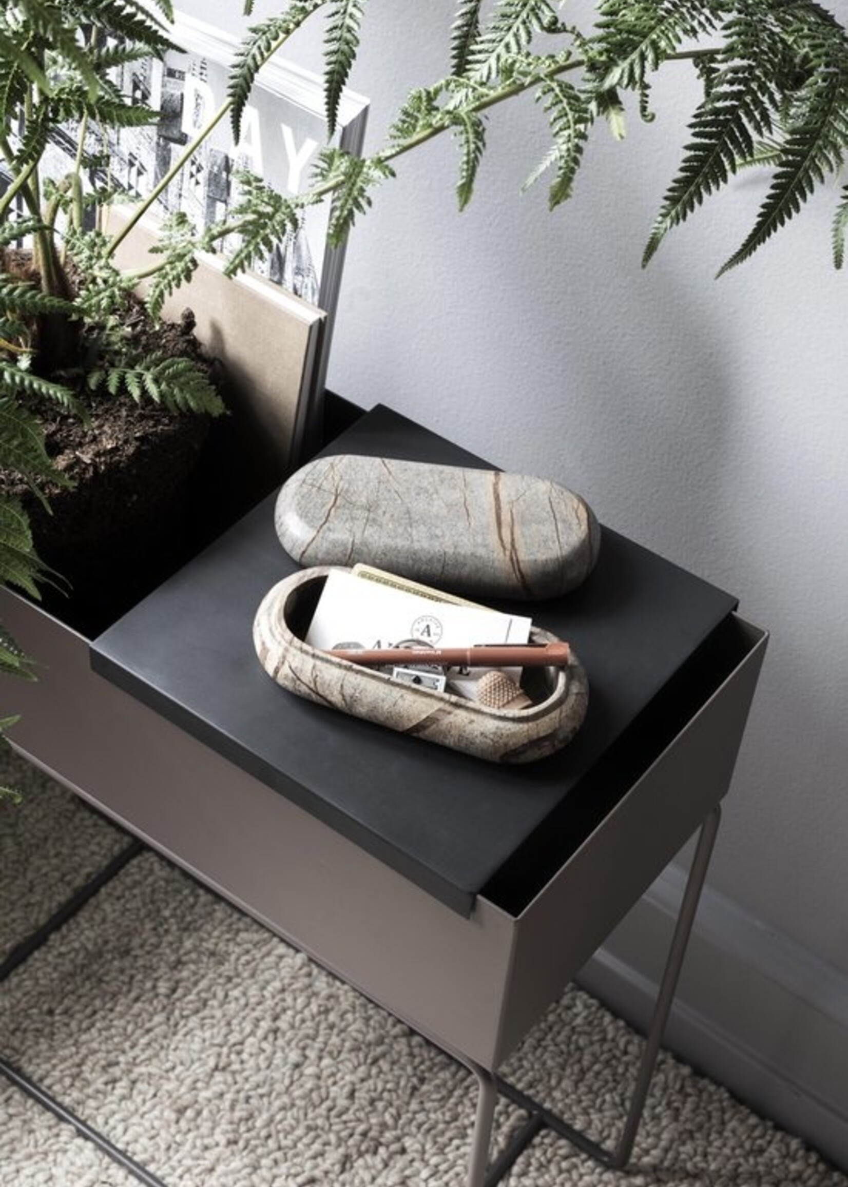 Ferm Living Ferm Living Tray voor Plant Box zwart messing