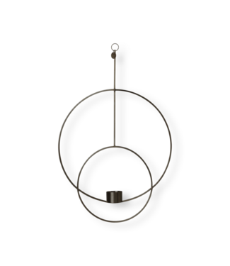 Ferm Living Ferm Living Hangende Theelichthouder Deco - Rond - zwart