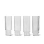 Ferm Living Ferm Living Ripple Longdrinkglas - Set van 4 - helder
