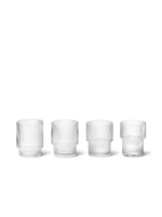 Ferm Living Ferm Living Ripple Glas - Set van 4 - helder