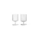 Ferm Living Ferm Living Verres à vin Ripple - Lot de 2 - transparent