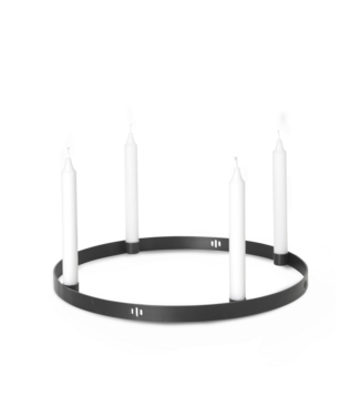 Ferm Living Ferm Living Kandelaarhouder Rond zwart Ø38 cm