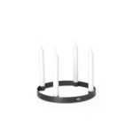 Ferm Living Ferm Living Porte-bougies rond noir Ø25 cm