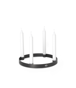 Ferm Living Ferm Living Kandelaarhouder Rond zwart Ø25 cm