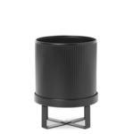 Ferm Living Ferm Living Bau Pot de fleurs avec support/bol inférieur petit noir