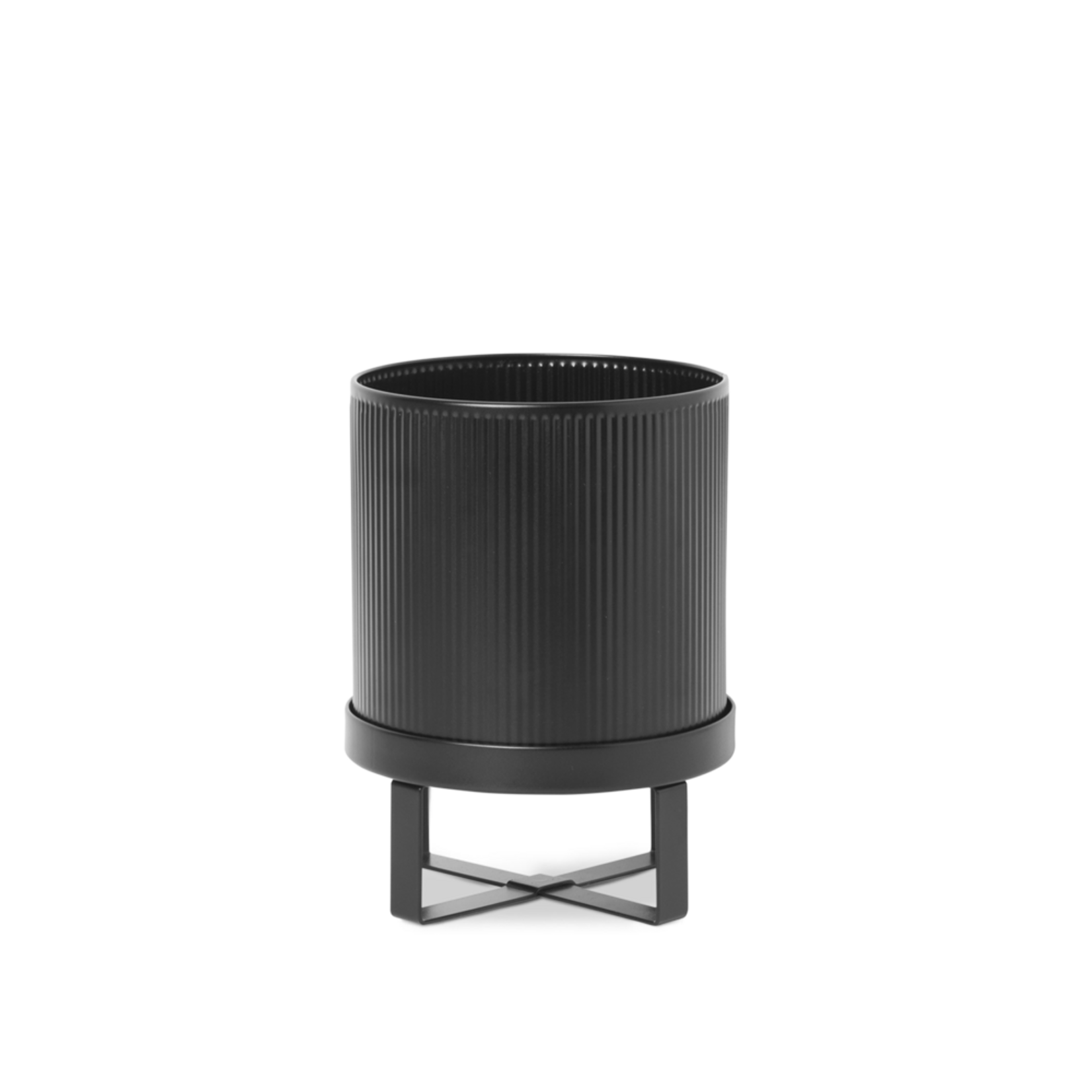 Ferm Living Ferm Living Bau Pot de fleurs avec support/bol inférieur petit noir