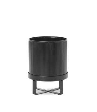 Ferm Living Ferm Living Bau Pot de fleurs avec support/bol inférieur petit noir