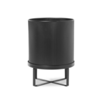 Ferm Living Ferm Living Bau Pot de fleurs avec support/bol inférieur Grand noir
