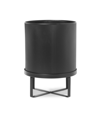 Ferm Living Ferm Living Bau Pot de fleurs avec support/bol inférieur Grand noir