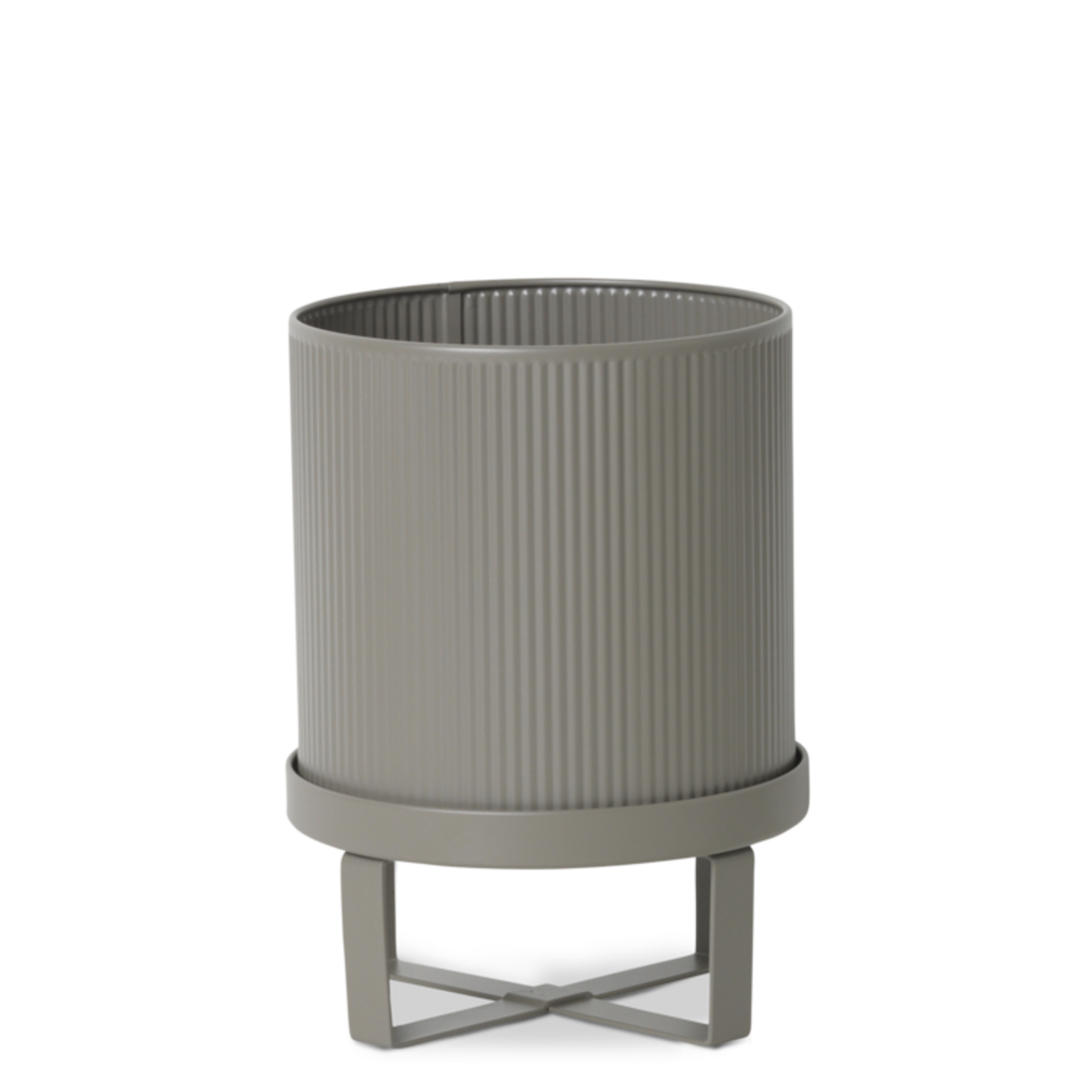 Ferm Living Ferm Living Bau Bloempot met houder/onderschaal Klein warmgrijs