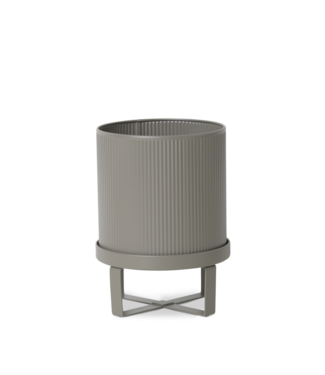 Ferm Living Ferm Living Bau Bloempot met houder/onderschaal Klein warmgrijs