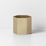 Ferm Living Ferm Living Pot Hexagonal Extra Large laiton