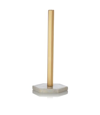 Ferm Living Ferm Living Porte-rouleau de cuisine Hexagone Marbre Or