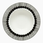 Marimekko Marimekko Oiva Siirtolapuutarha Diep Bord 20cm - Wit-Zwart