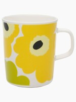 Marimekko Marimekko Oiva Unikko Mok 25 cl Wit-Geel-Groen Gebloemd