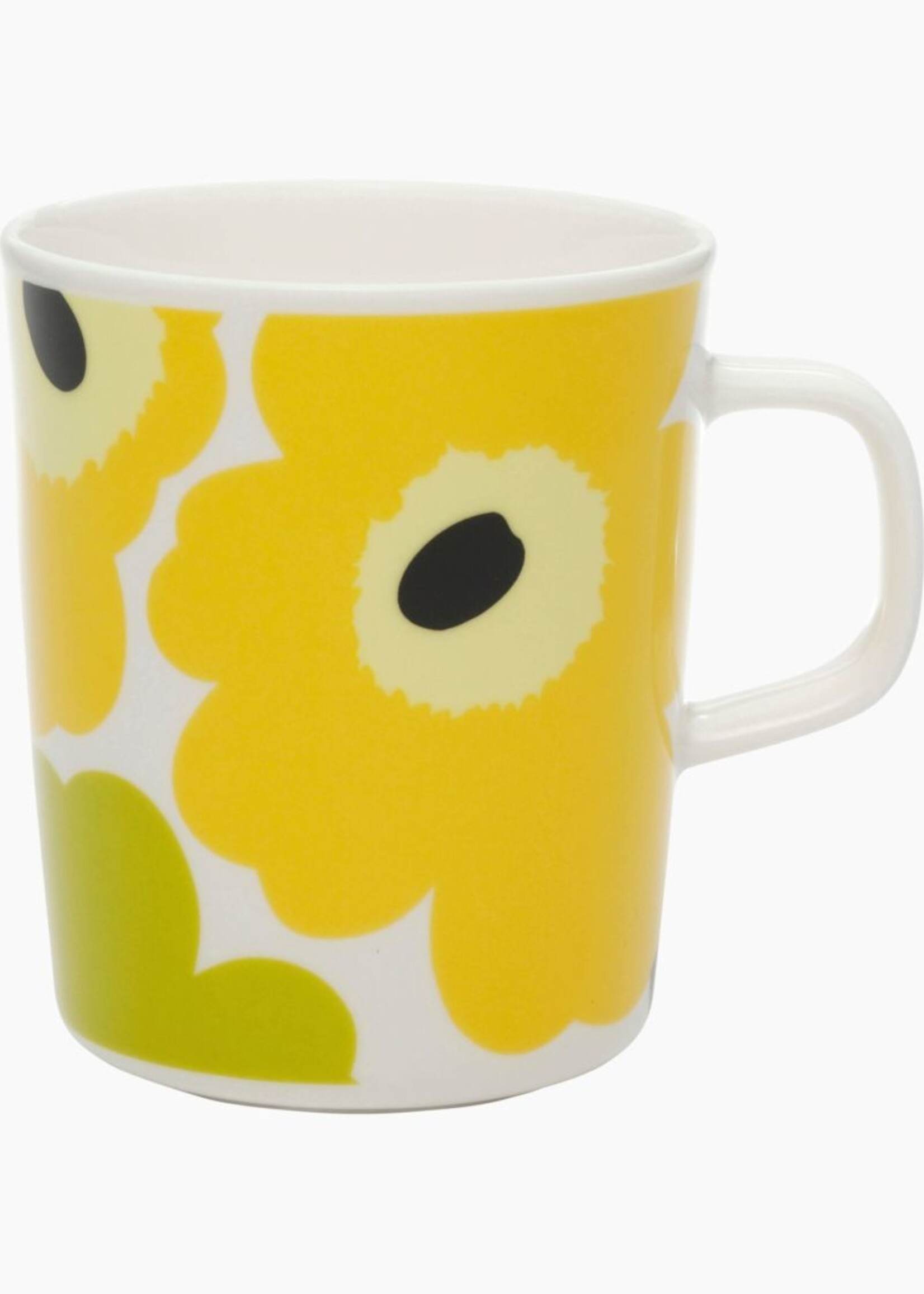 Marimekko Marimekko Oiva Unikko Mok 25 cl Wit-Geel-Groen Gebloemd