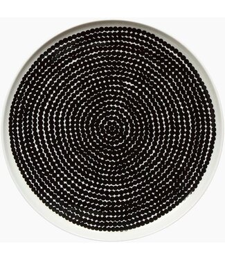 Marimekko Marimekko Oiva Räsymatto Bord 25cm Wit-Zwart