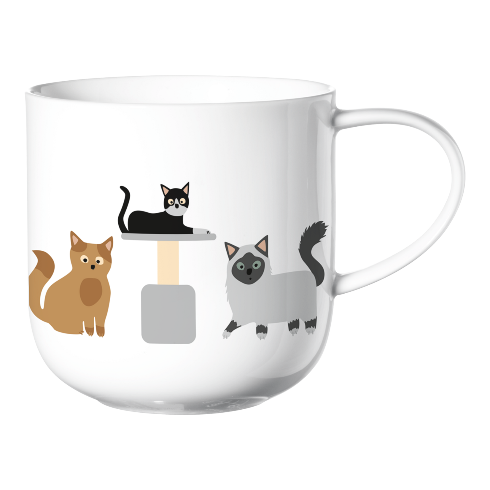 ASA ASA Coppa Katten en Honden Kop Katten Porselein Wit