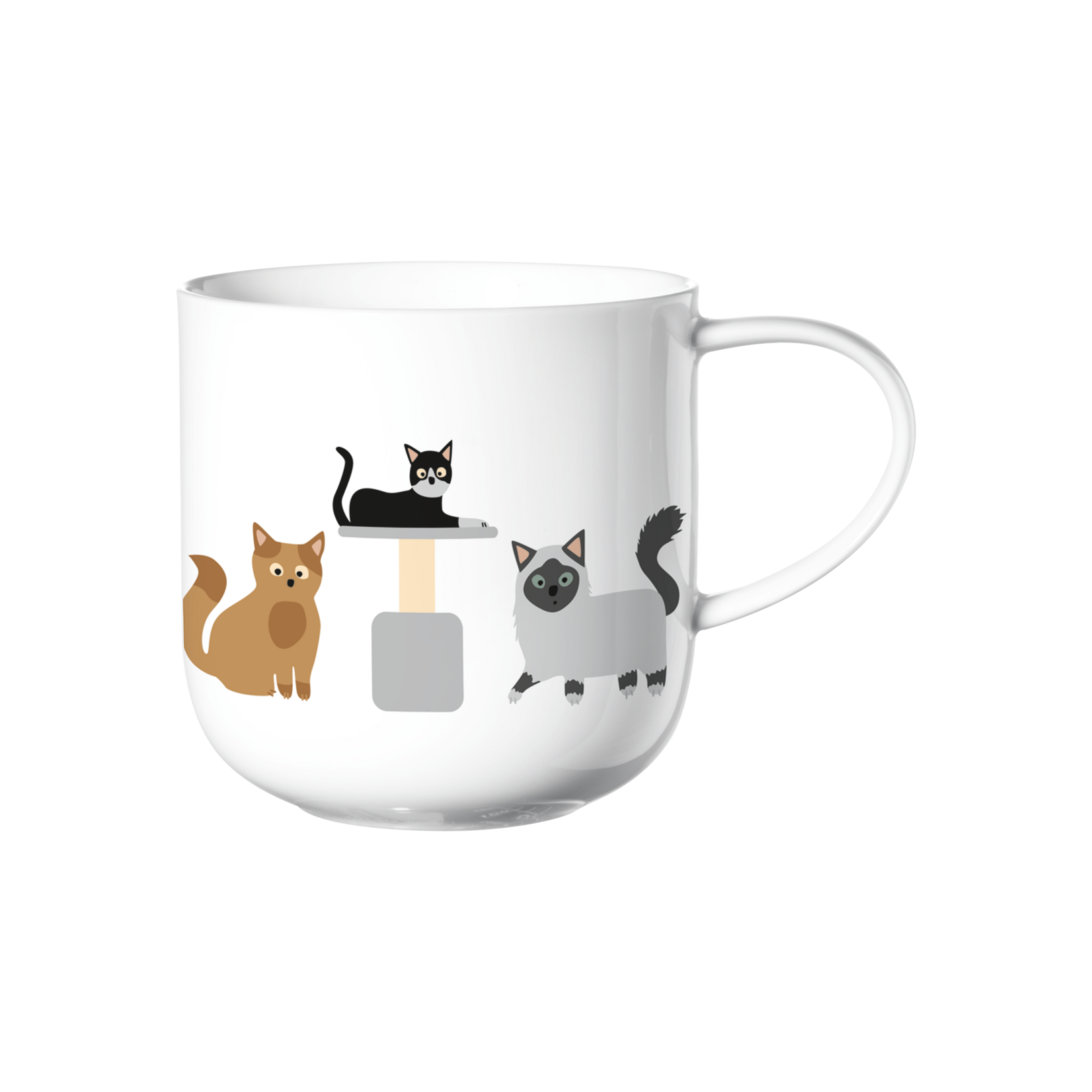 ASA ASA Coppa Katten en Honden Kop Katten Porselein Wit