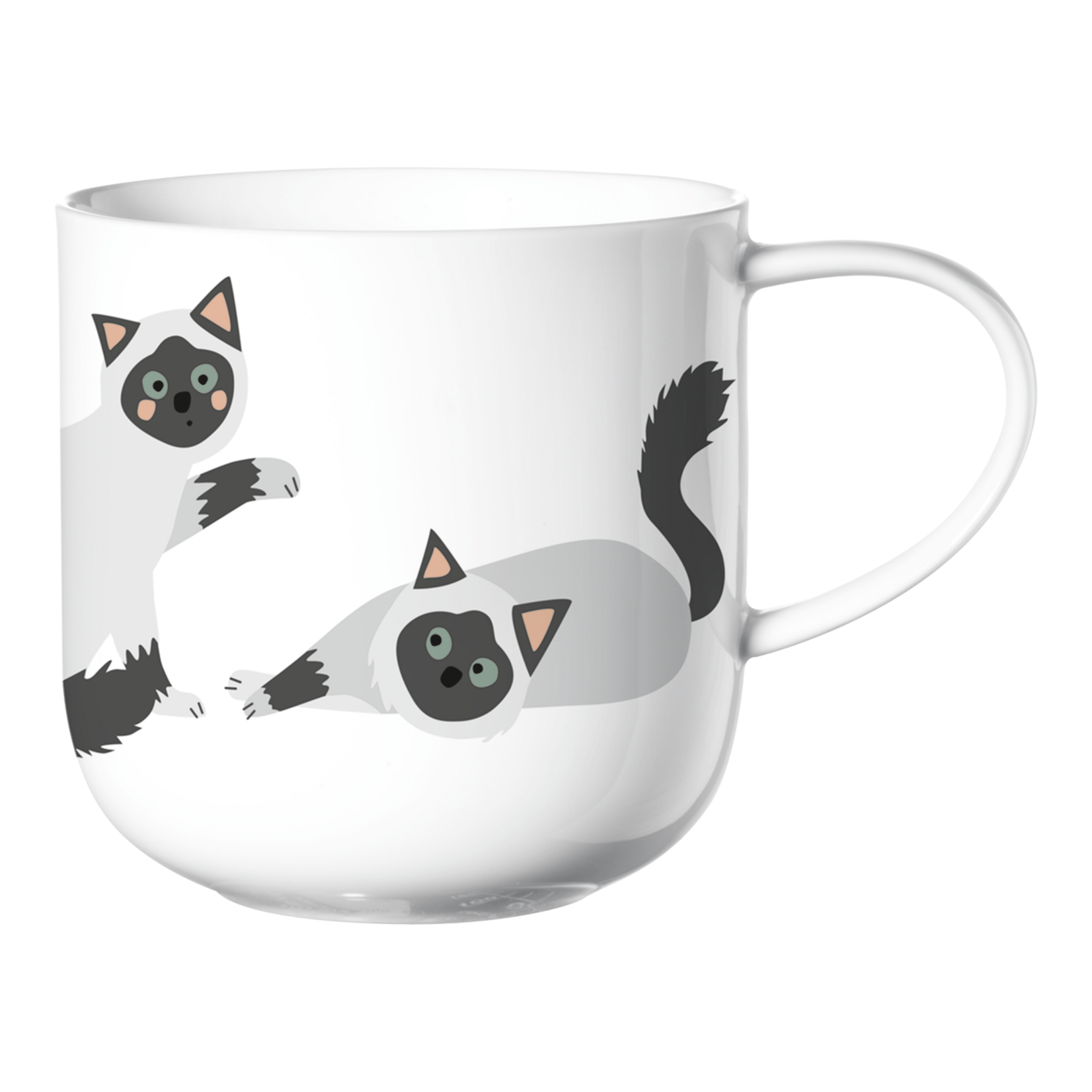 ASA ASA Coppa Katten en Honden Kop Katten Porselein Wit