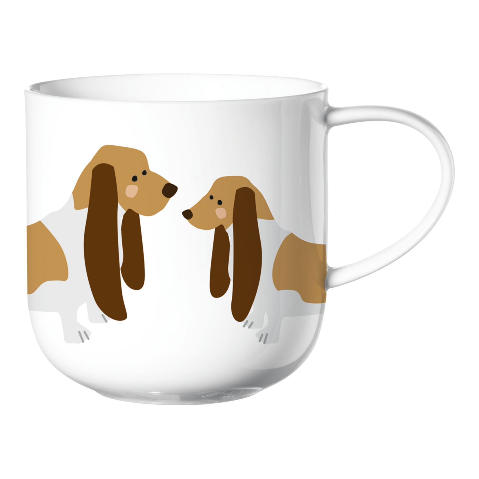 ASA ASA Coppa Katten en Honden Kop Basset Hound Porselein Wit