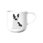 ASA ASA Coppa Katten en Honden Kop Franse Bulldog Porselein Wit