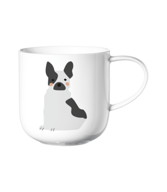 ASA ASA Coppa Katten en Honden Kop Franse Bulldog Porselein Wit