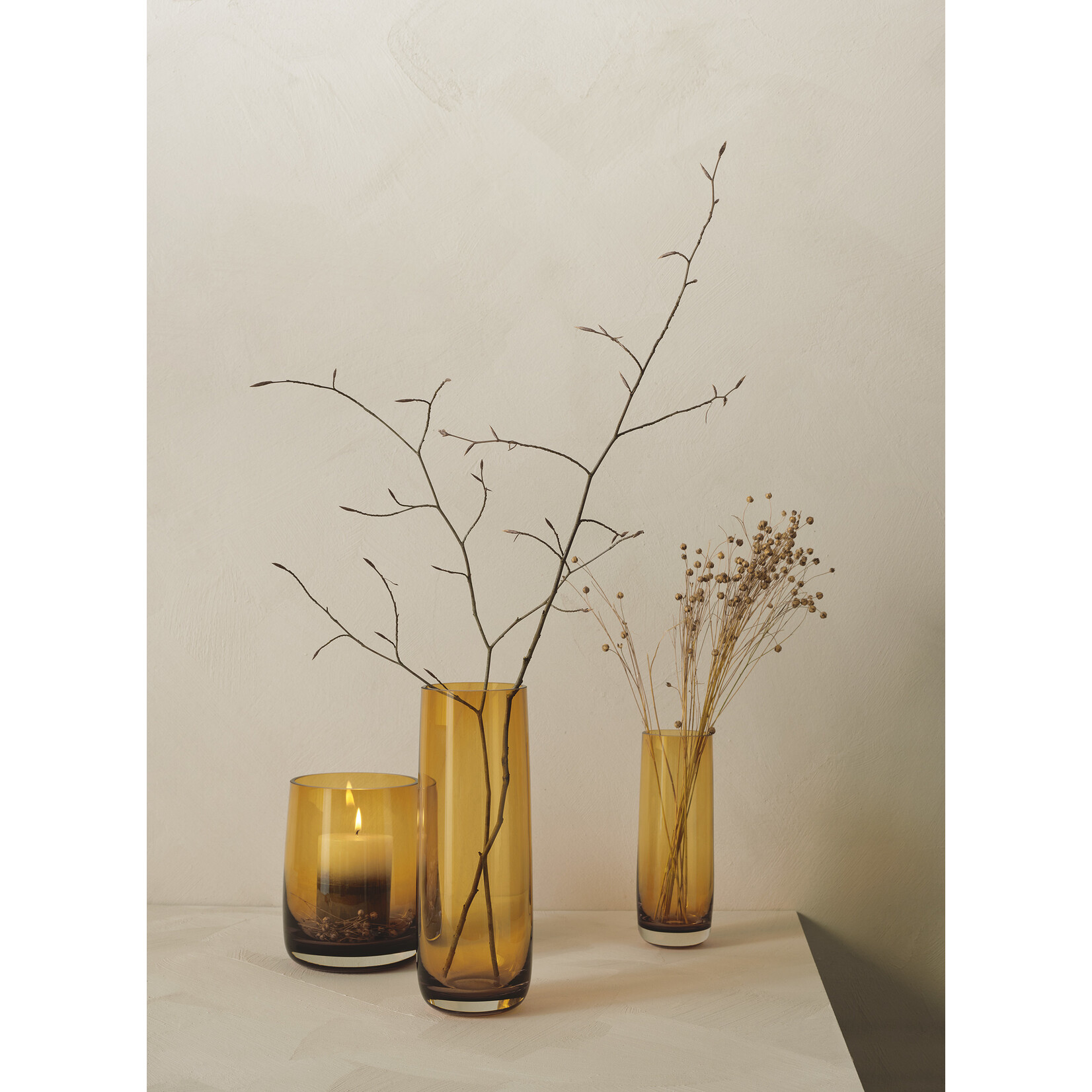 ASA ASA Ajana Vaas Glas Oranje/Amber 29cm