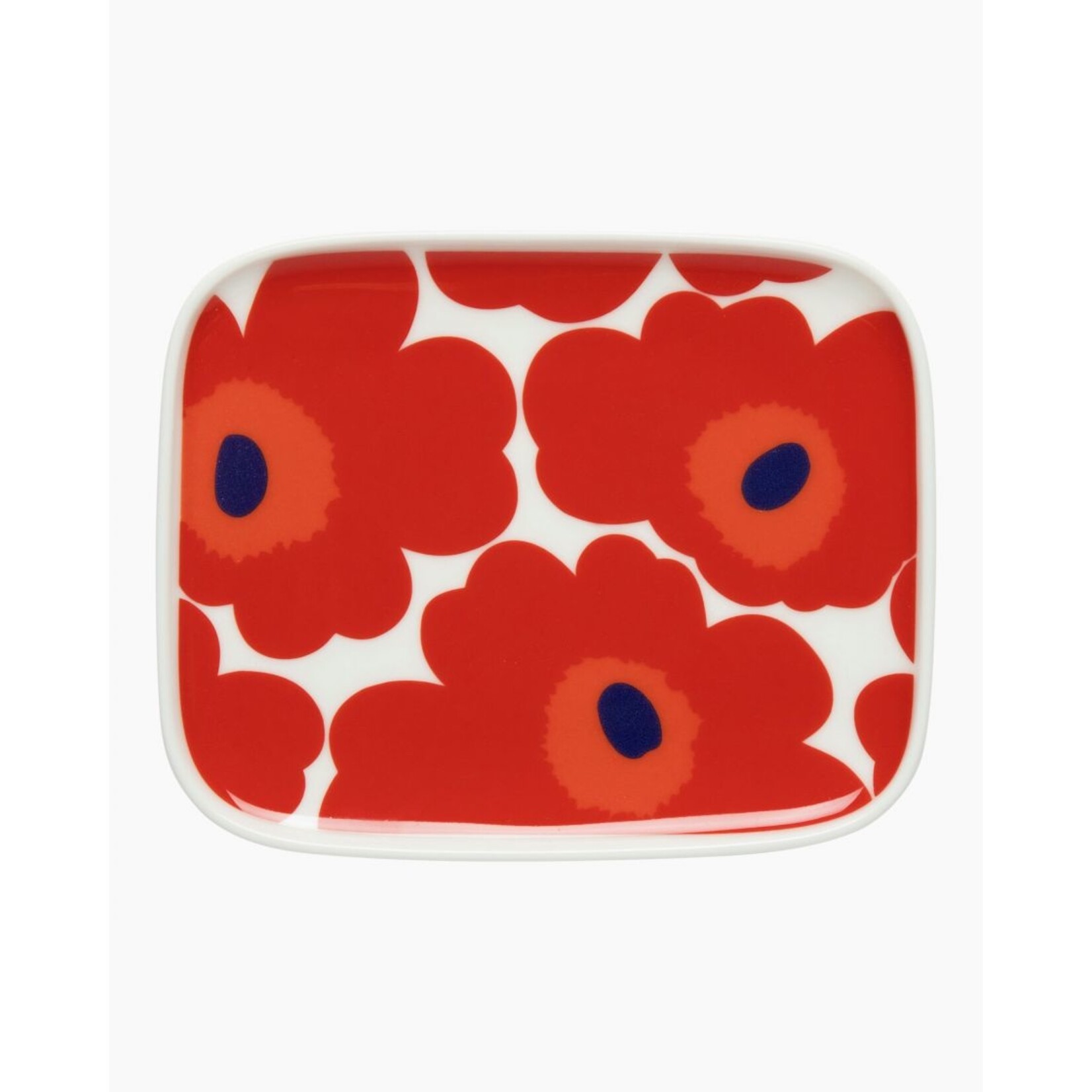 Marimekko Marimekko Oiva Unikko bord 15x12 cm Rood