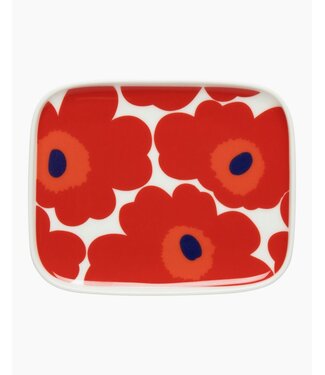 Marimekko Marimekko Oiva Unikko bord 15x12 cm Rood