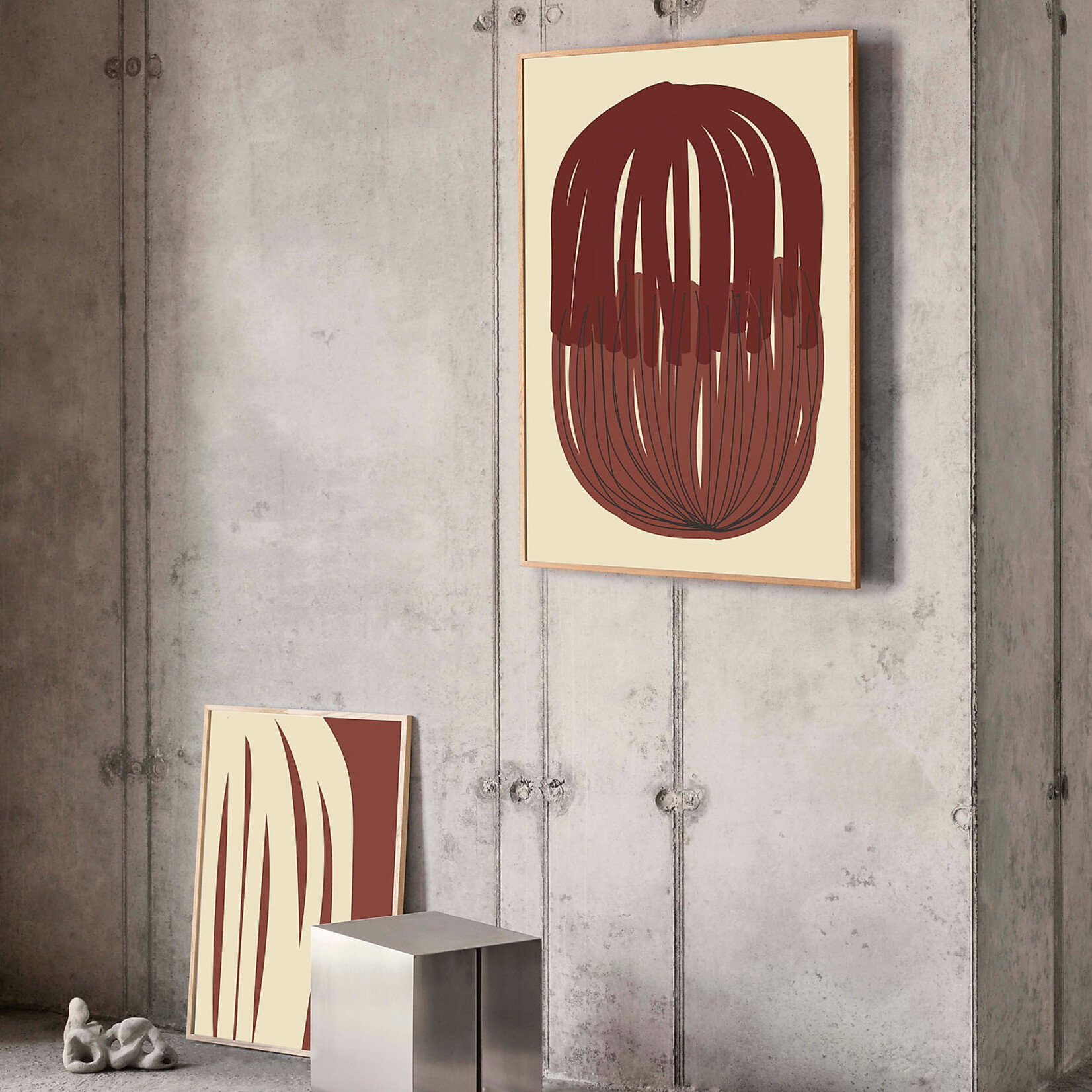 Paper Collective Paper Collective Poster Nina Bruun Stacked Lines 01 50x70