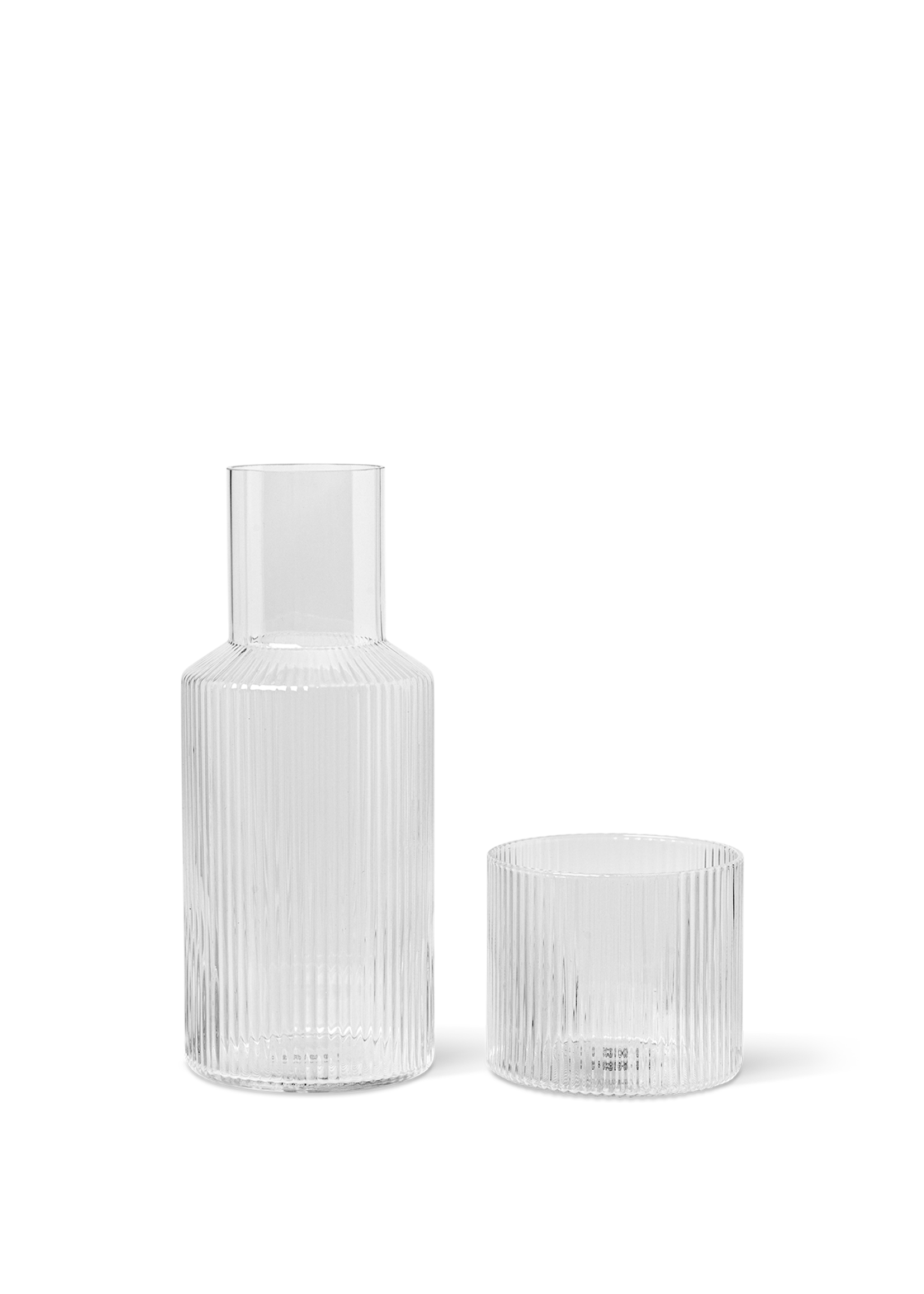 Ferm Living Ferm Living Ripple Carafe nervurée clair petit