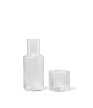 Ferm Living Ferm Living Ripple Carafe nervurée clair petit