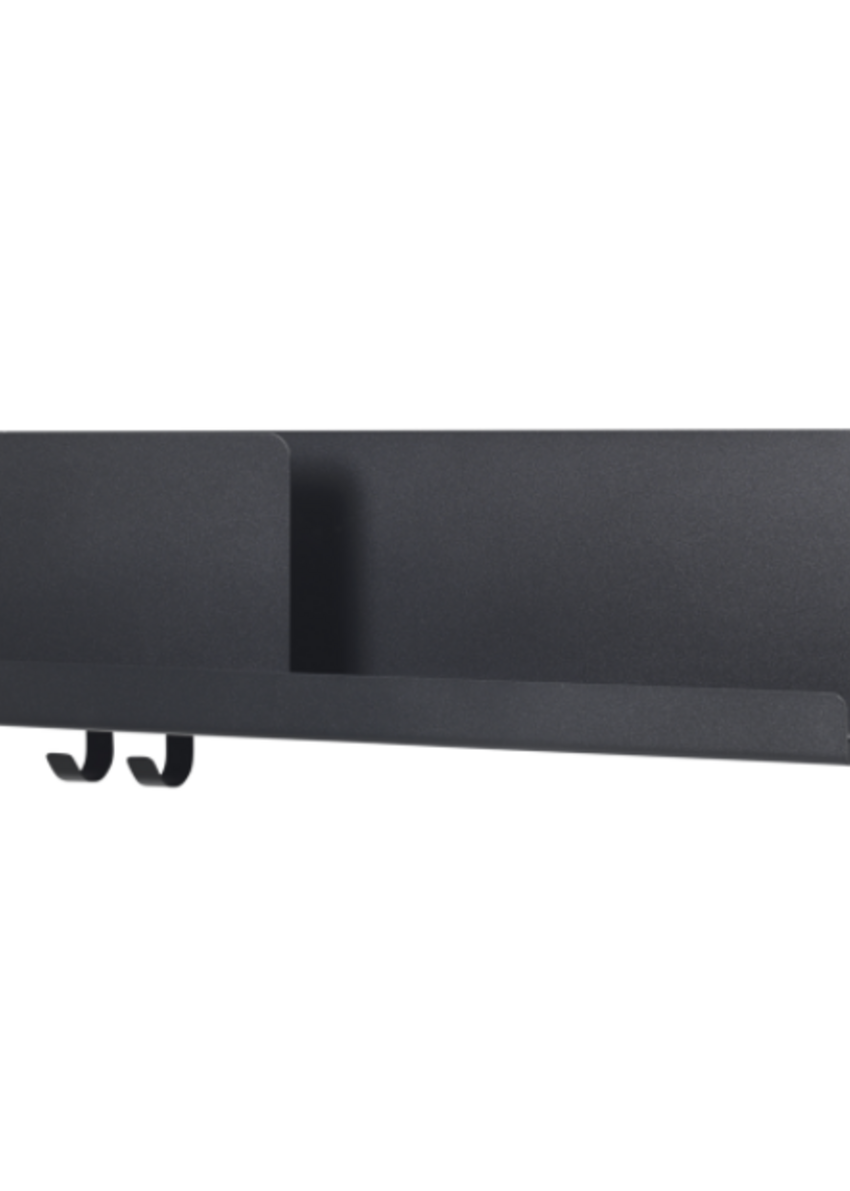 Muuto FOLDED SHELVES LARGE ZWART lengte 63cm - hoogte 16.5cm - diepte 12.4cm