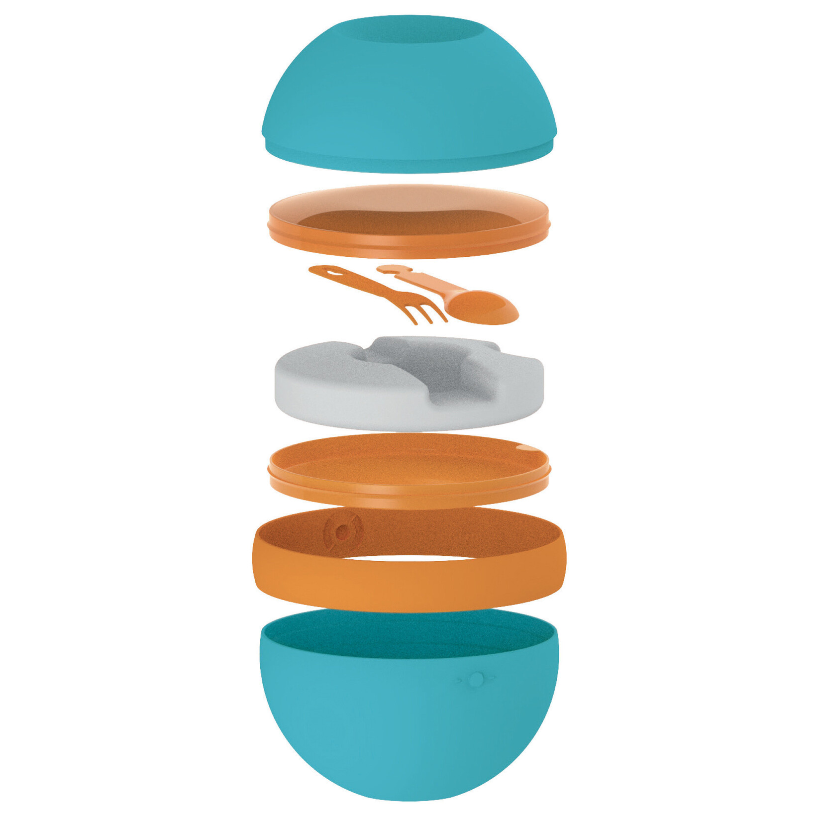 Guzzini Guzzini  ONTHEGO Salade lunch box Kunststof Blauw Oranje