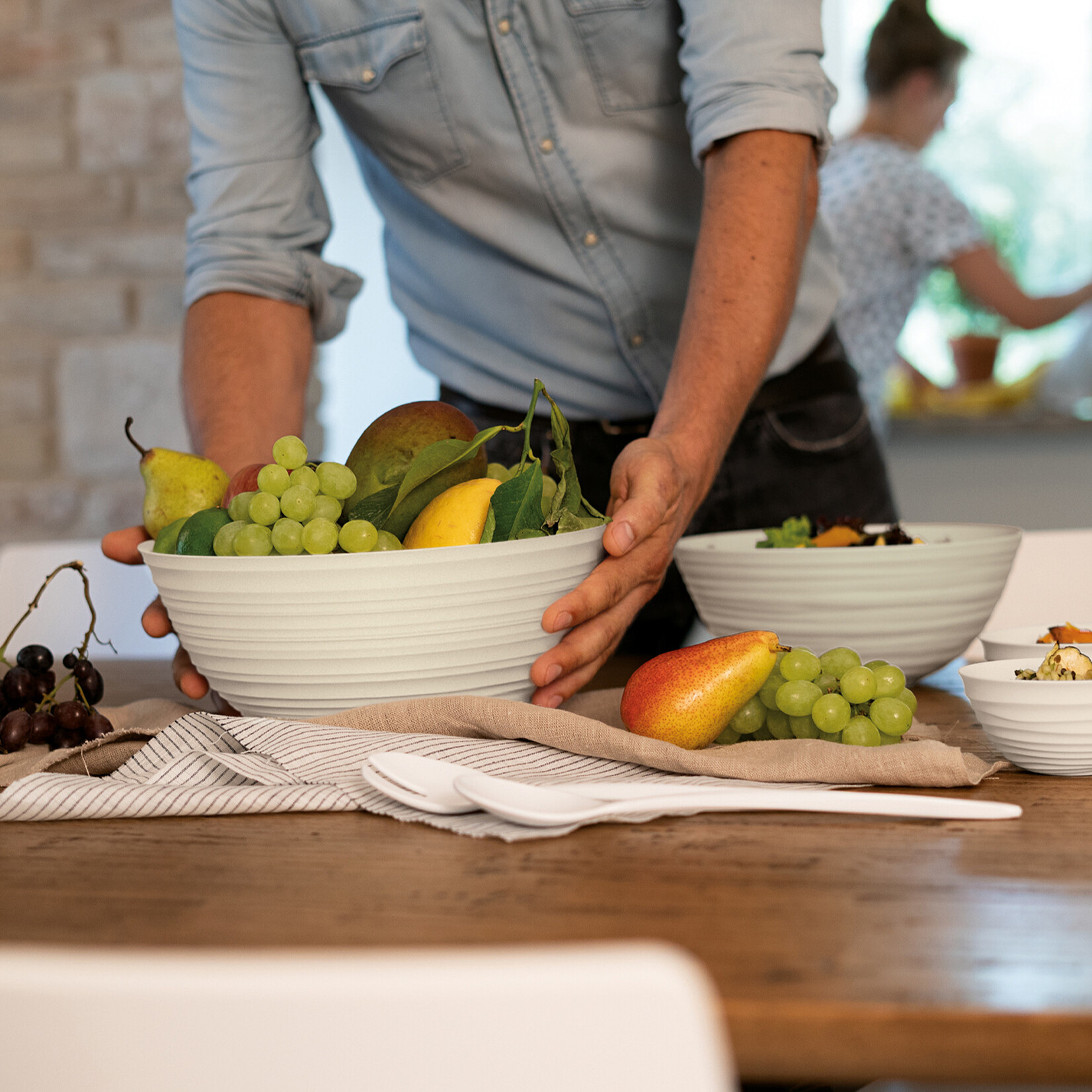 Guzzini Guzzini TIERRA  Kom  XL Melk Wit Post-consument gerecycled plastic