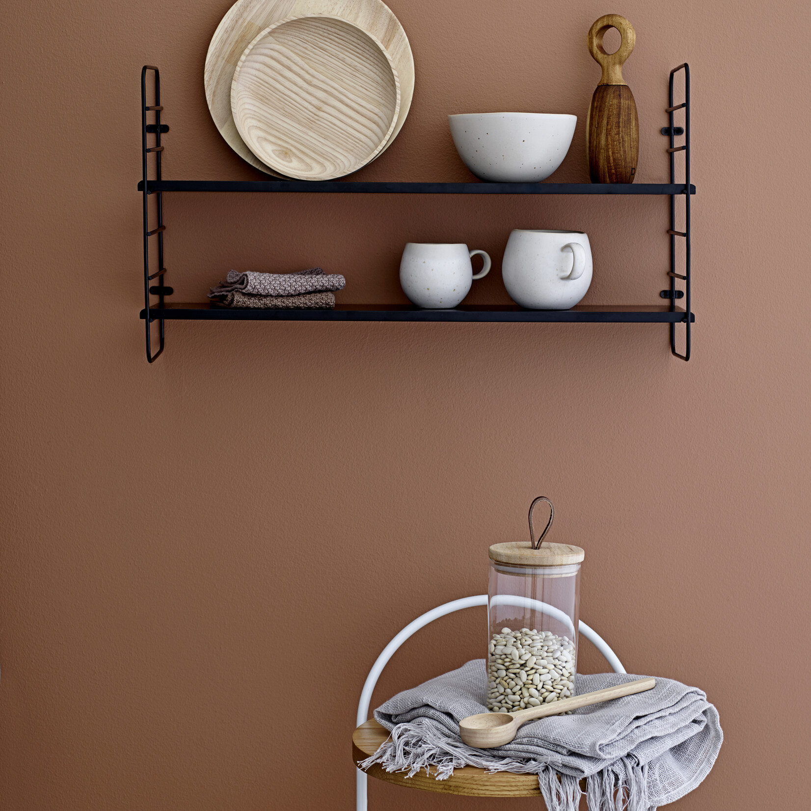 Bloomingville Bloomingville - Wandrek North - MDF - Zwart - L65xH35xB15 cm