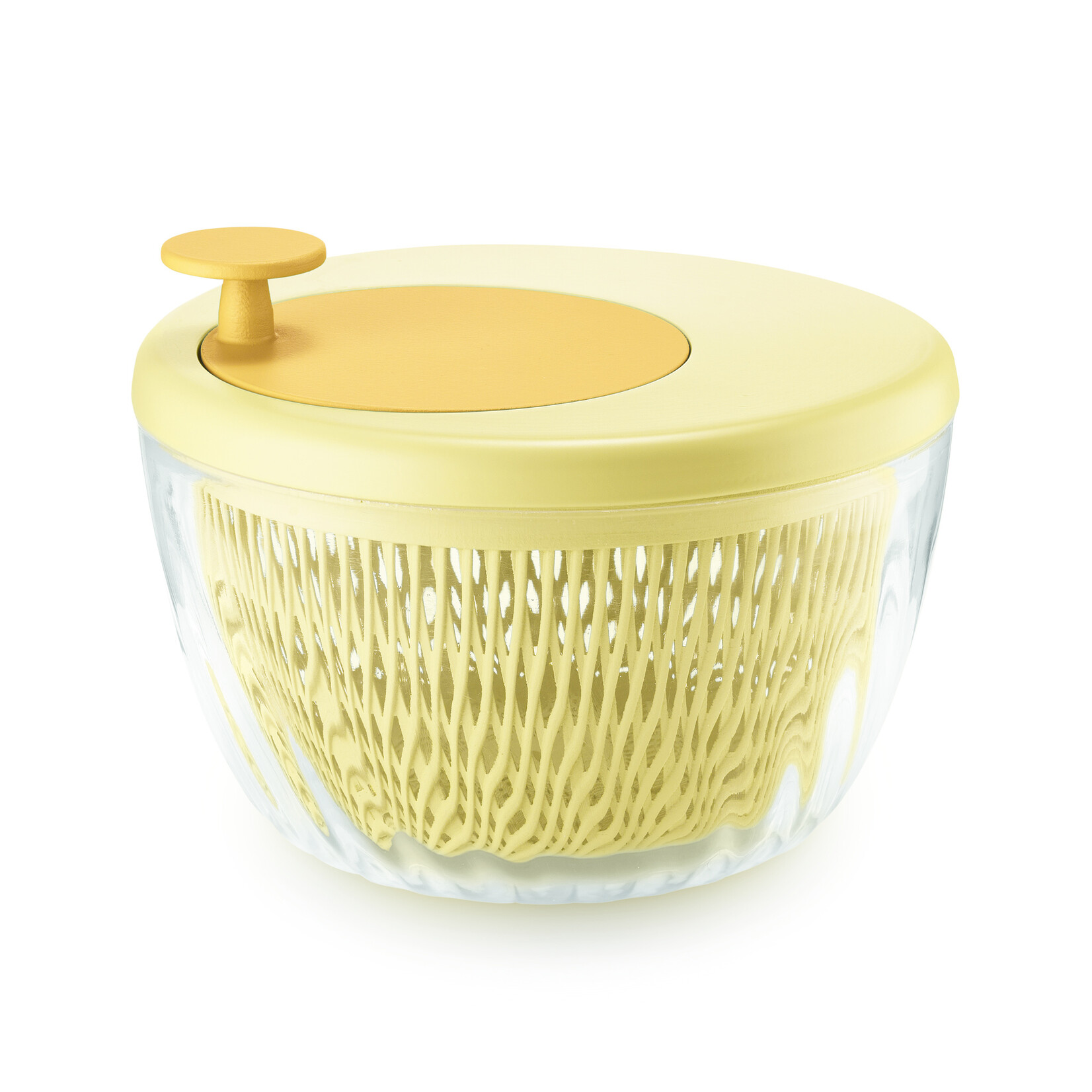 Guzzini Guzzini Spin & Store Slazwierder met deksel Geel 26cm