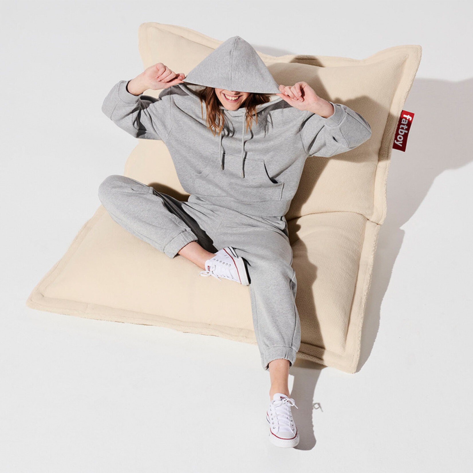 Fatboy Fatboy Original Pouf Slim Teddy Blanc Cassé